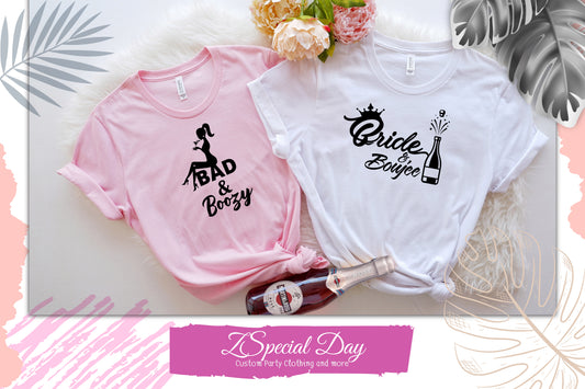 Bride & boujee Bride Security Shirts, Bachelorette Party Shirts