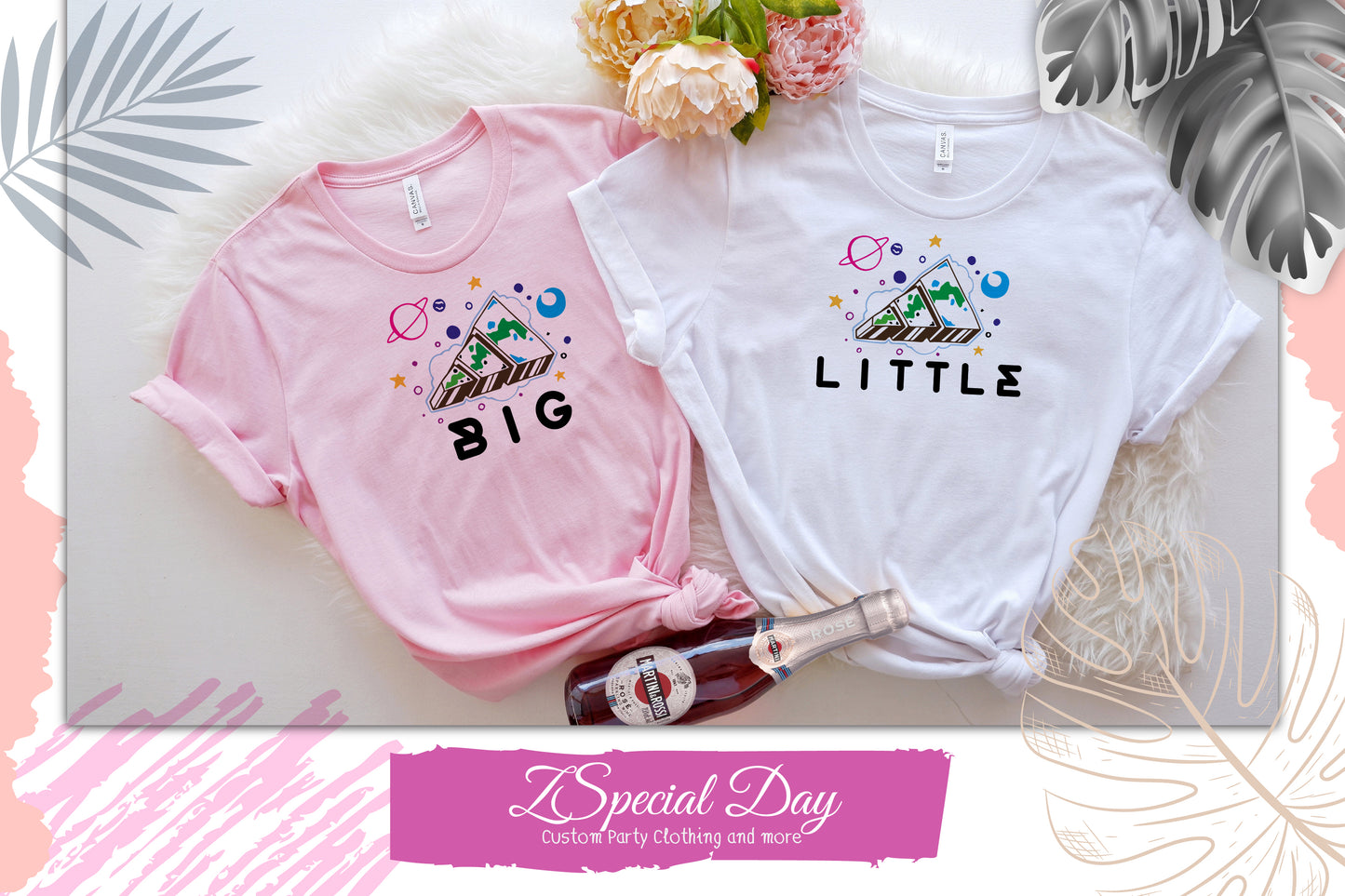 Three Stripes Art Big Little Sorority Shirts