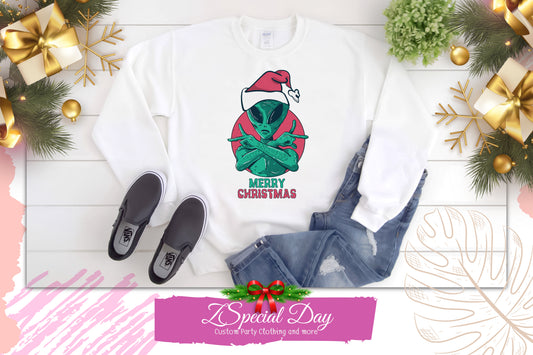 Cute Alien T-Shirt, Christmas Believe Shirt