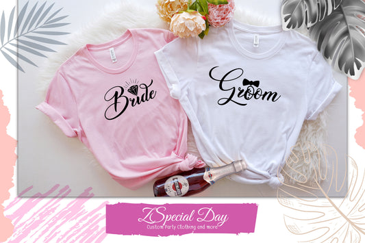 Groom and Bride Honeymoon Shirts