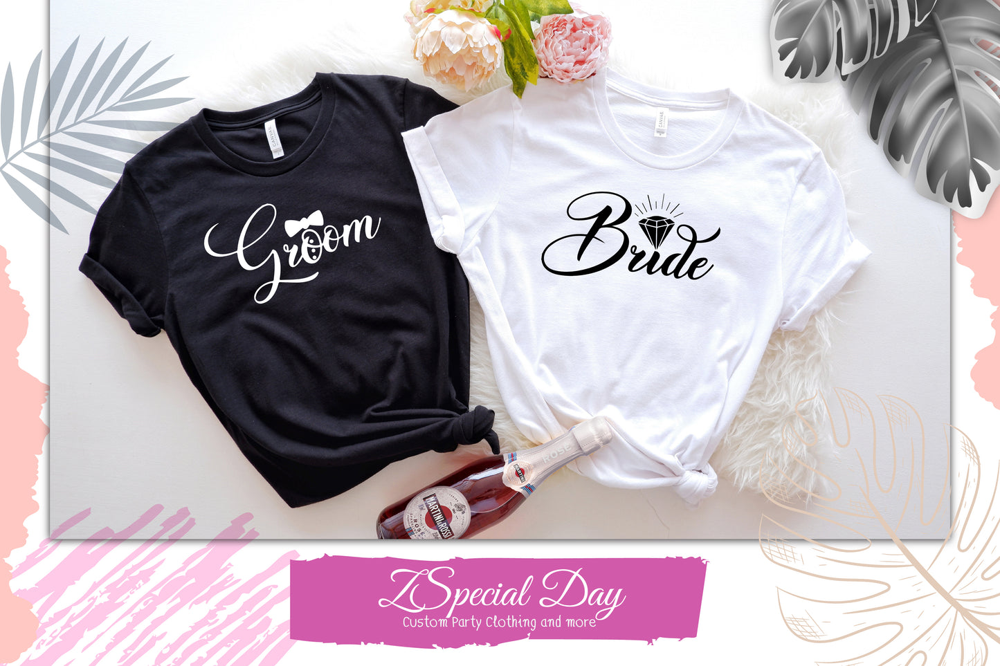 Groom and Bride Honeymoon Shirts