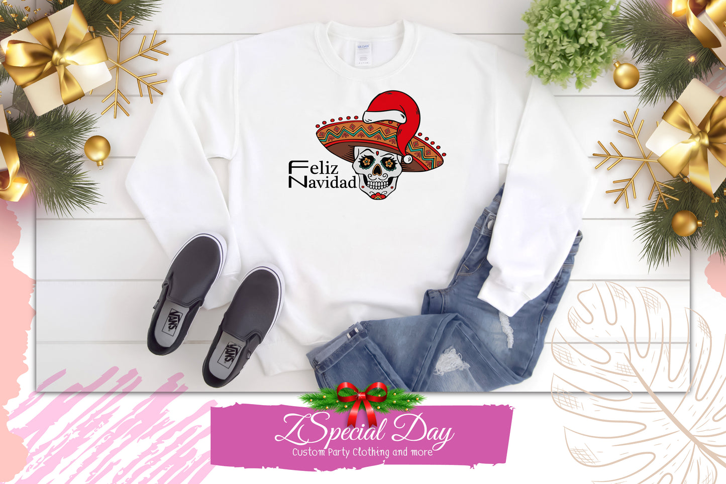 Feliz Navidad t shirt Christmas Sweater, Christmas in Mexico