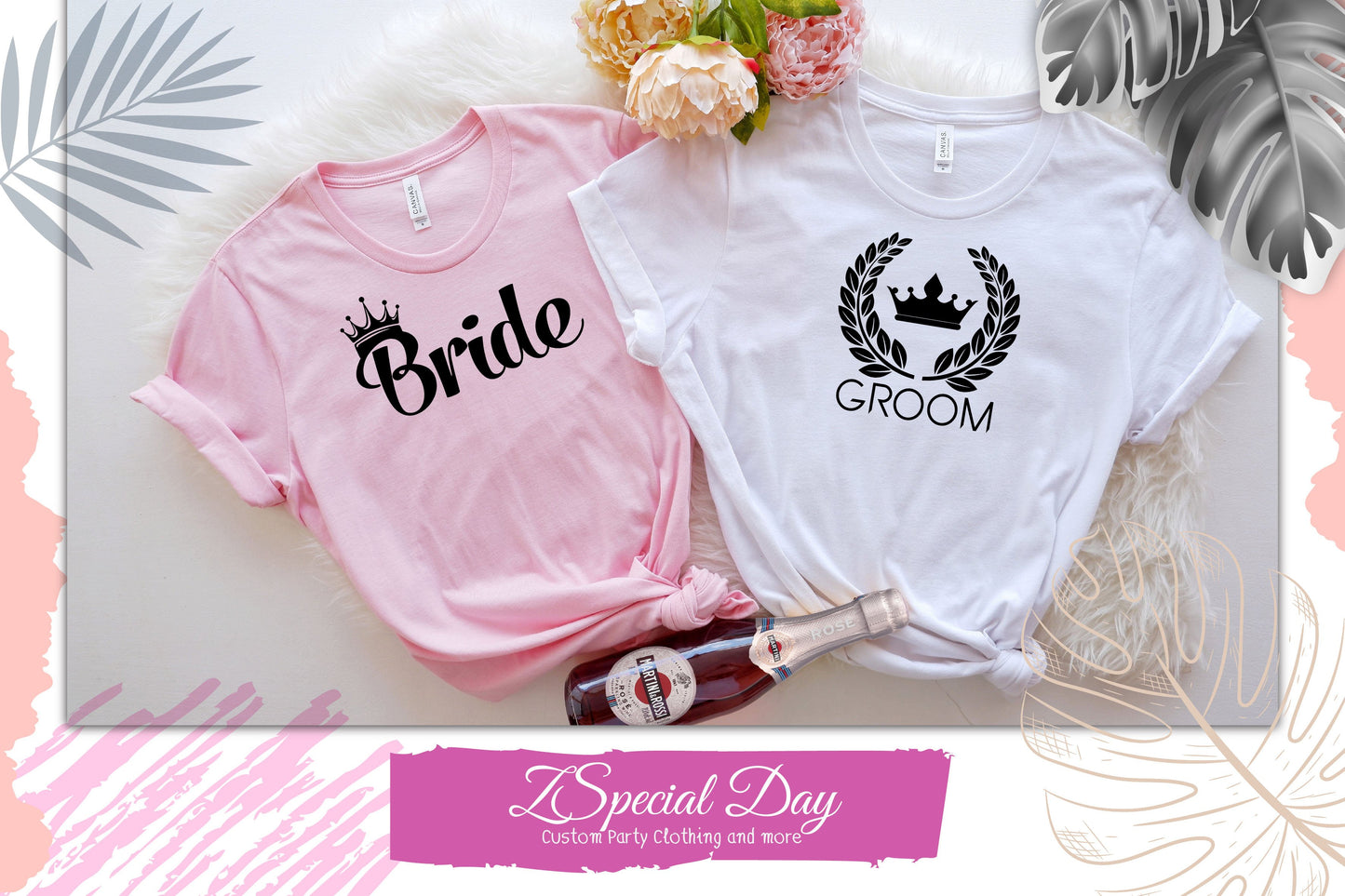 Couples Shirts Groom and Bride Honeymoon Shirts