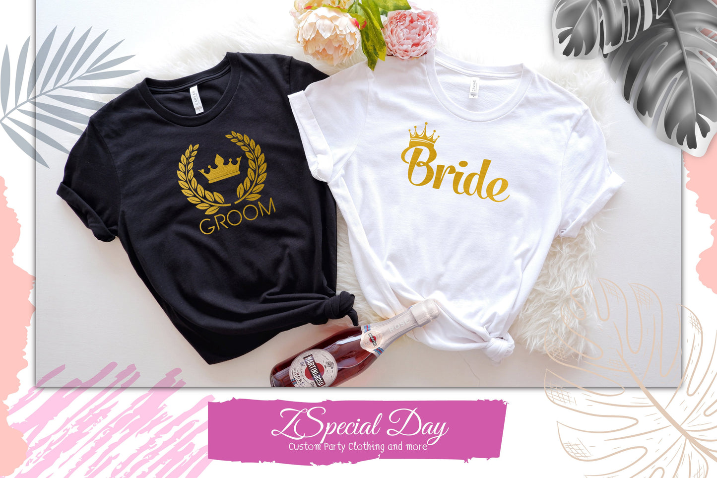 Couples Shirts Groom and Bride Honeymoon Shirts