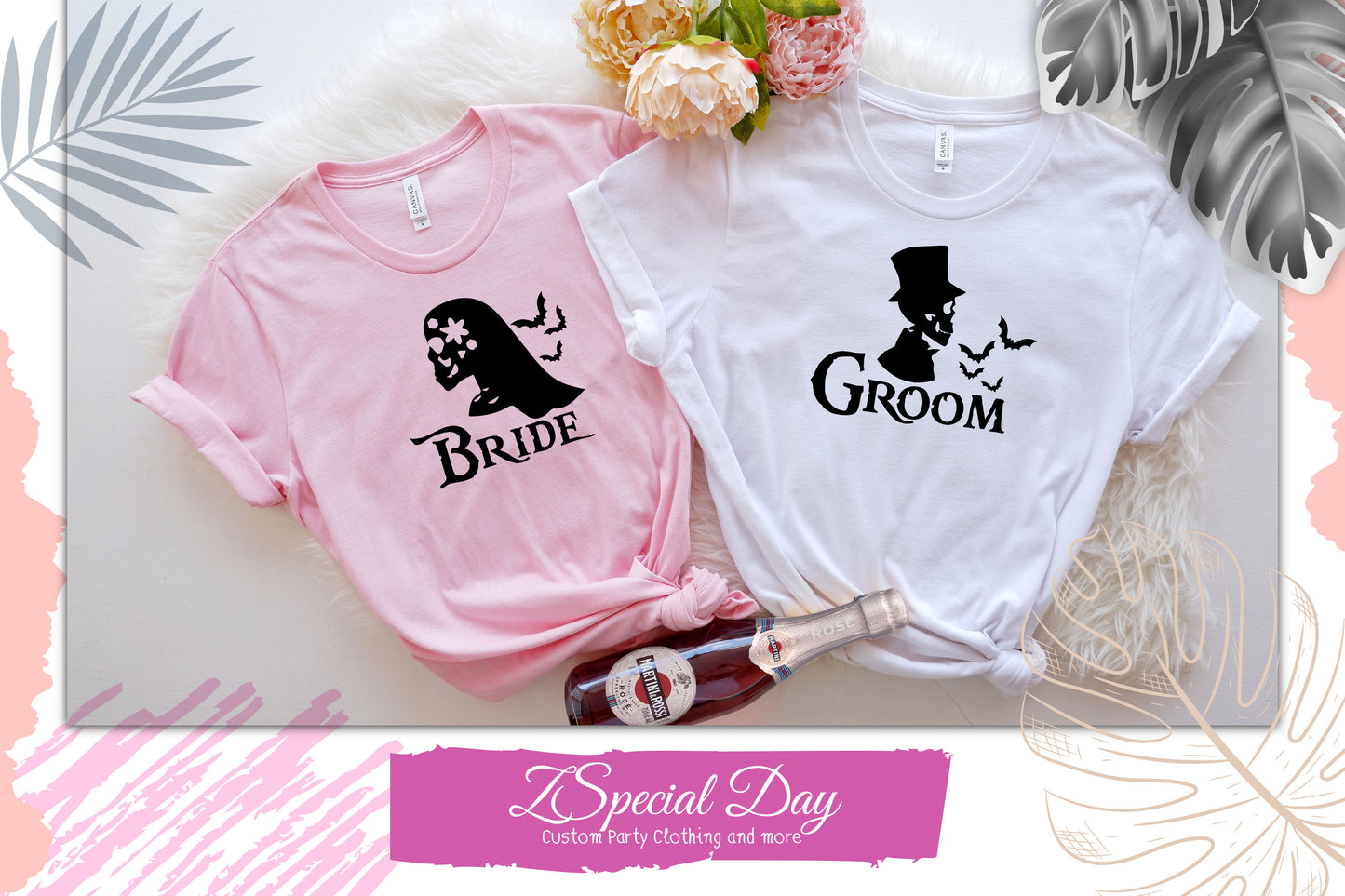 Couples Shirts Groom and Bride Honeymoon Shirts