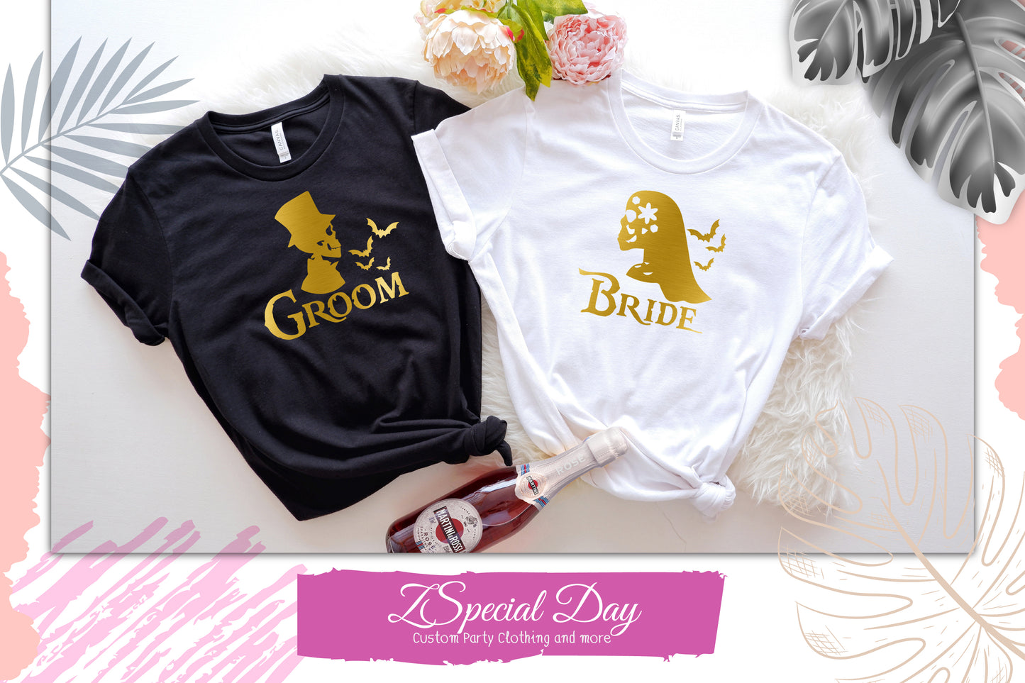 Couples Shirts Groom and Bride Honeymoon Shirts