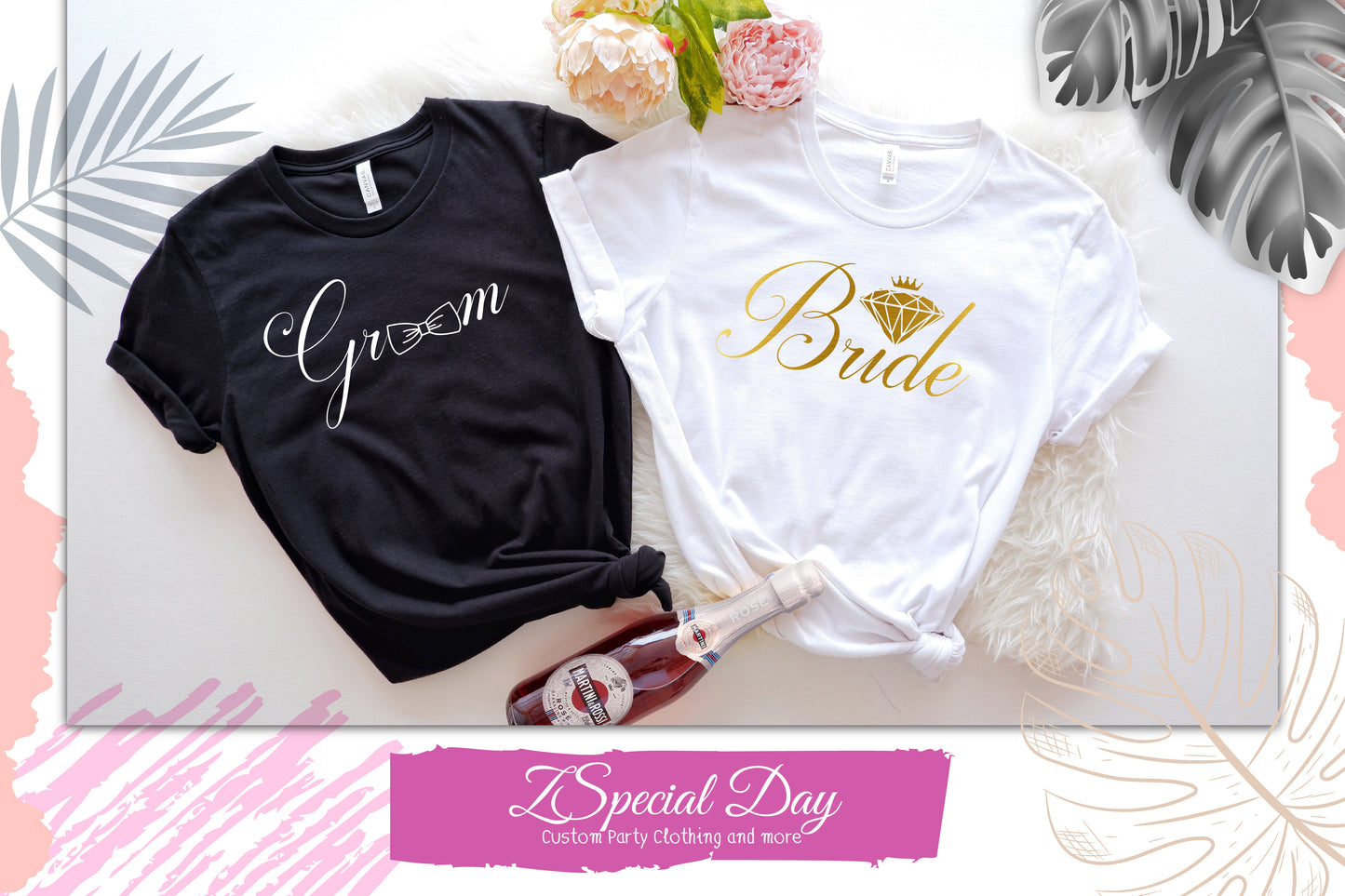 Couples Shirts Groom and Bride Honeymoon Shirts