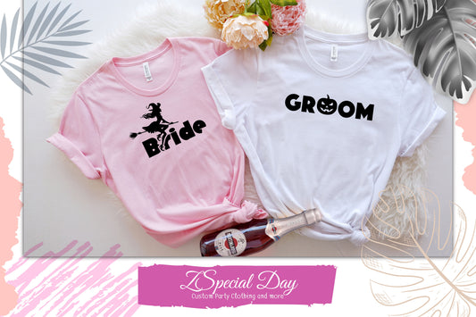 Couples Shirts Groom and Bride Honeymoon Shirts