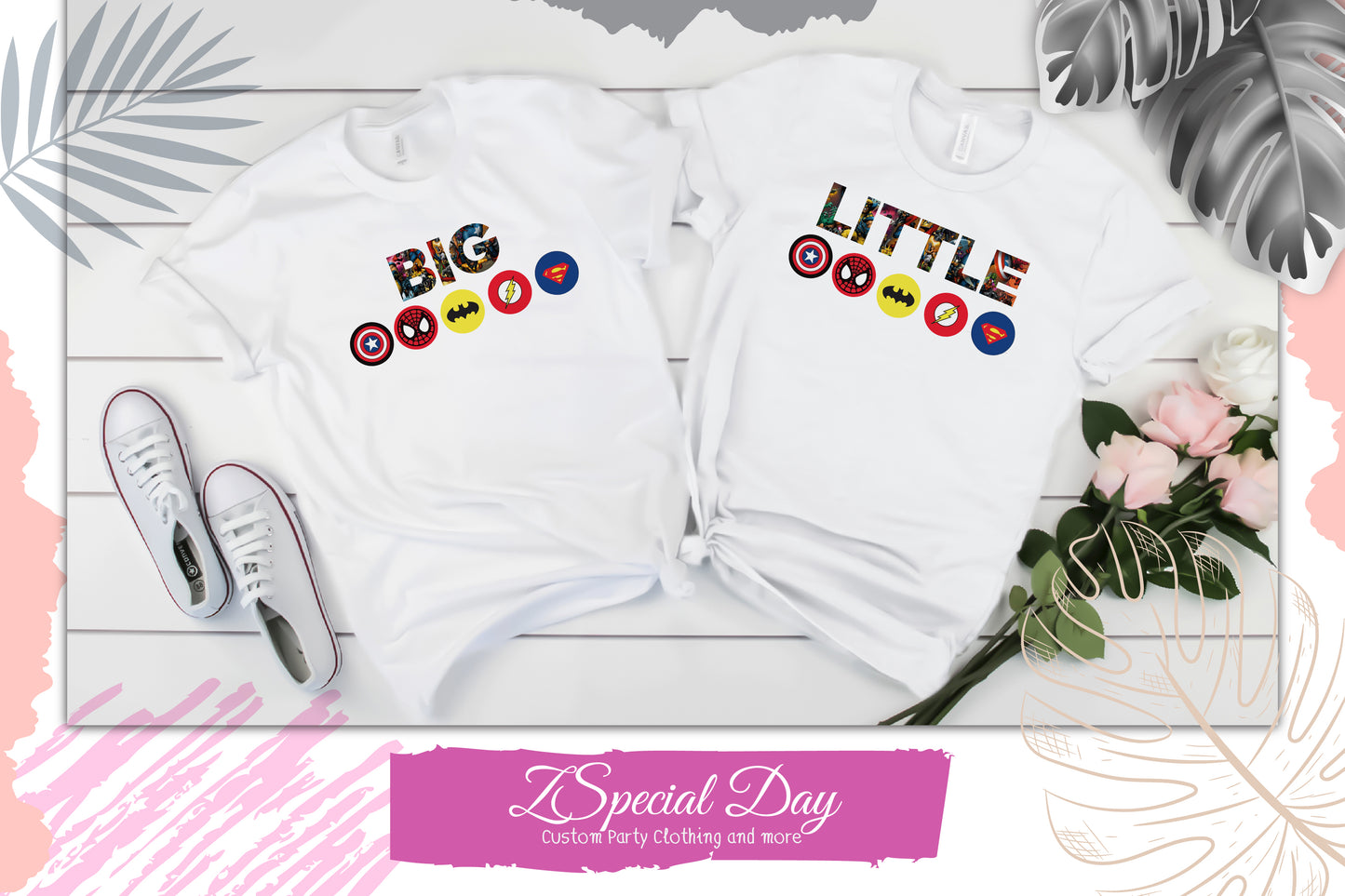 Superheroes Big Little Sorority Shirts