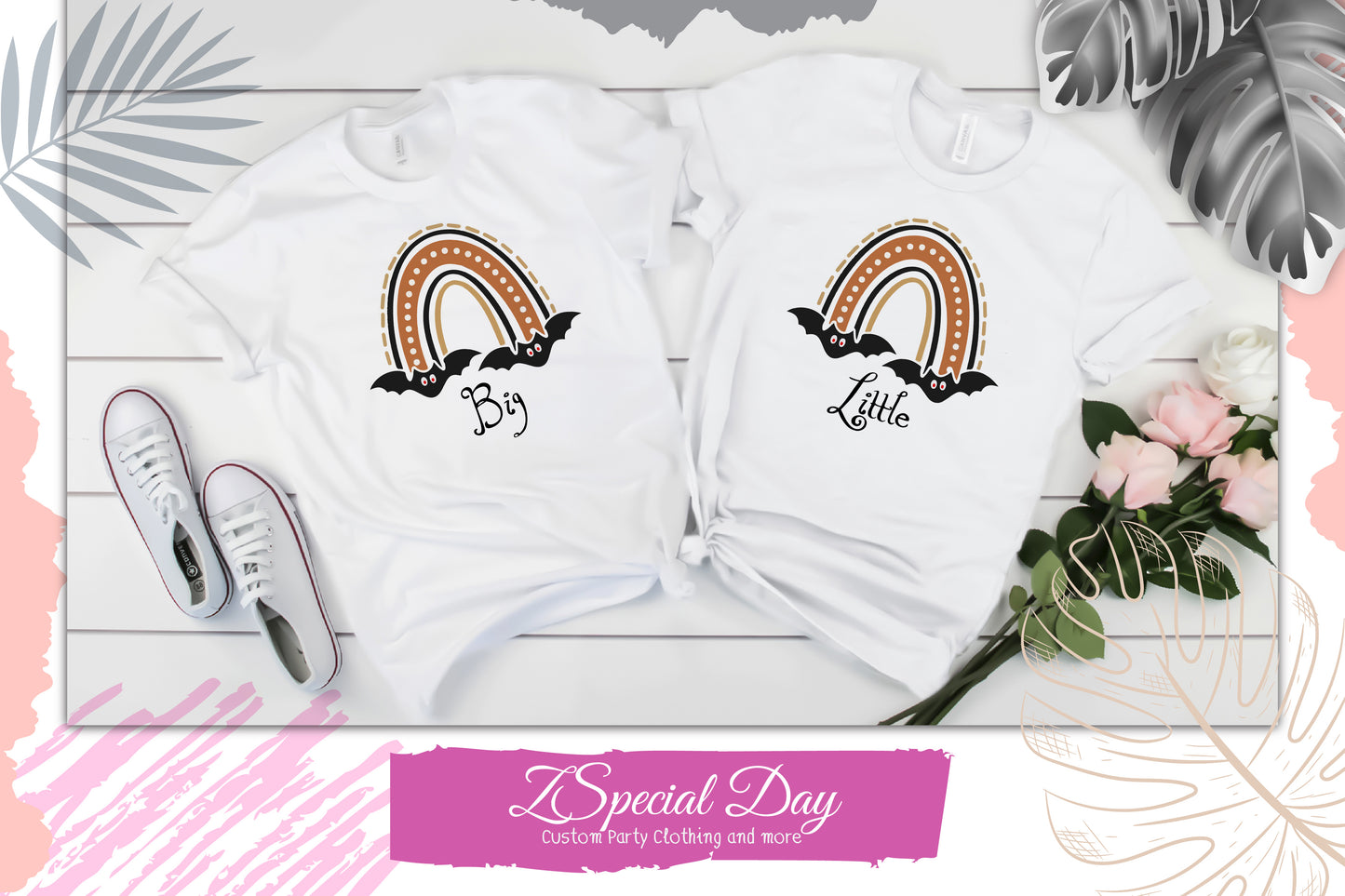 Rainbow Halloween Big Little Sorority Shirts