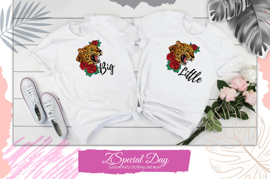 Leopard and Roses Big Little Shirts